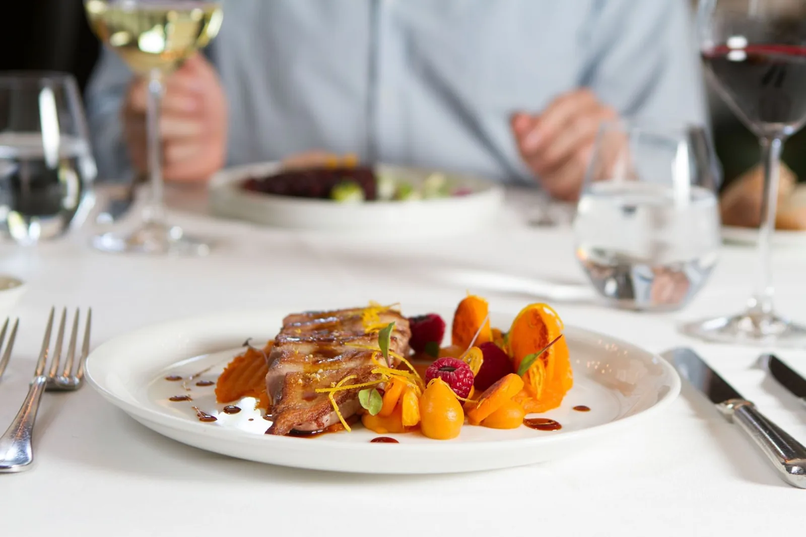 A plated meal served at The Singular's restaurant.