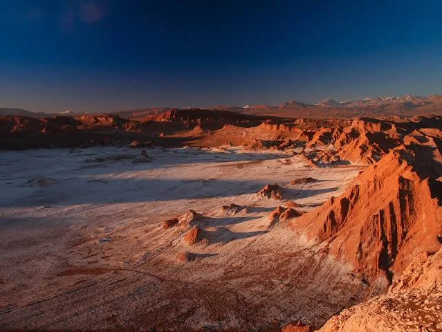 Rugged red rock formations stretch across the Valley of the Moon.